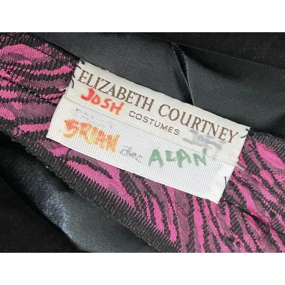 Vintage Elizabeth Courtney Bob Mackie Costumes Mens Jacket Theater Pink Black S